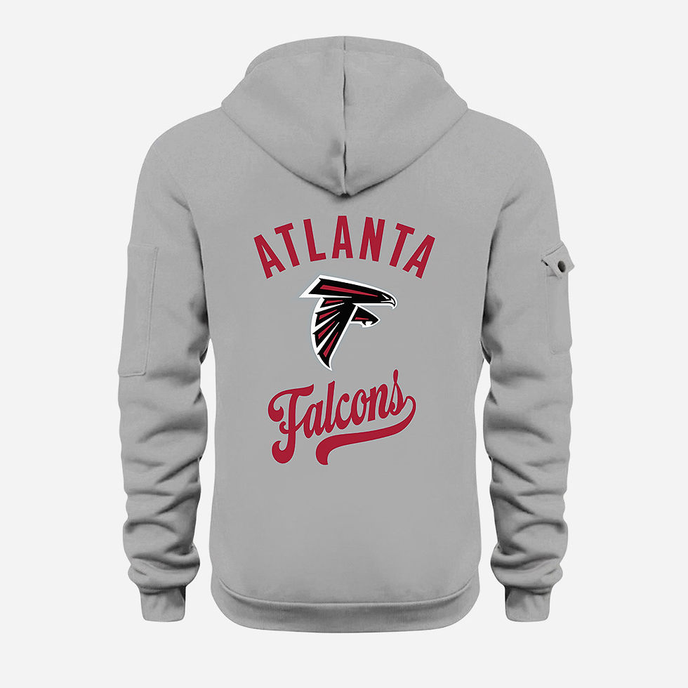 Thumbnail: Atlanta Falcons Grey Quarter Zip Hoodie