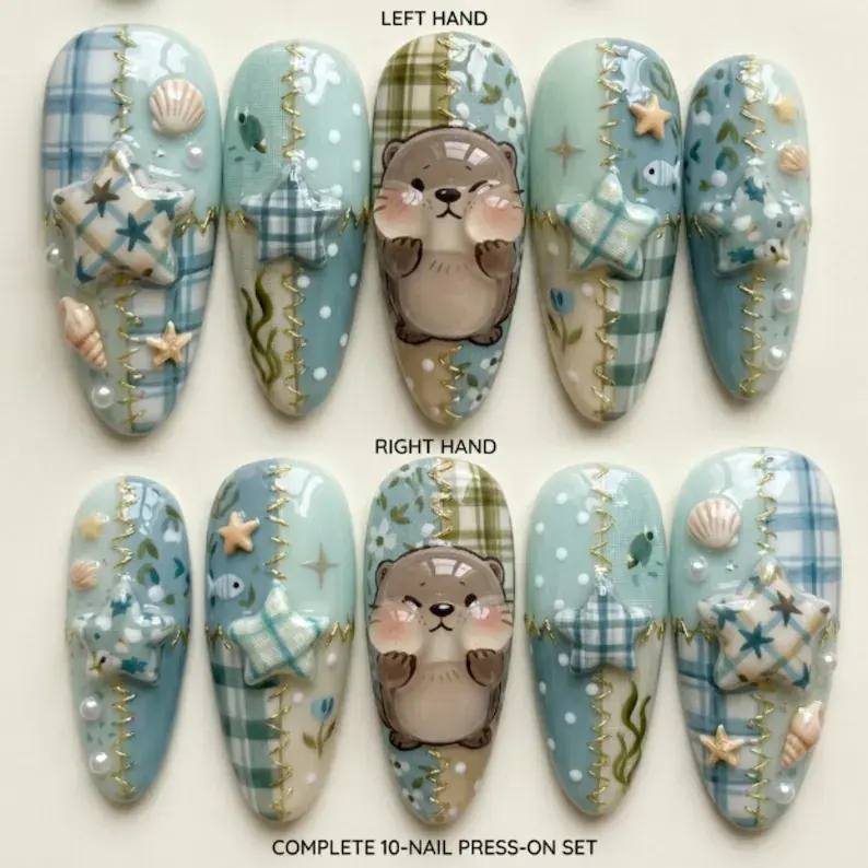 press on nails, custom press on nails, fake nails, Nails Art