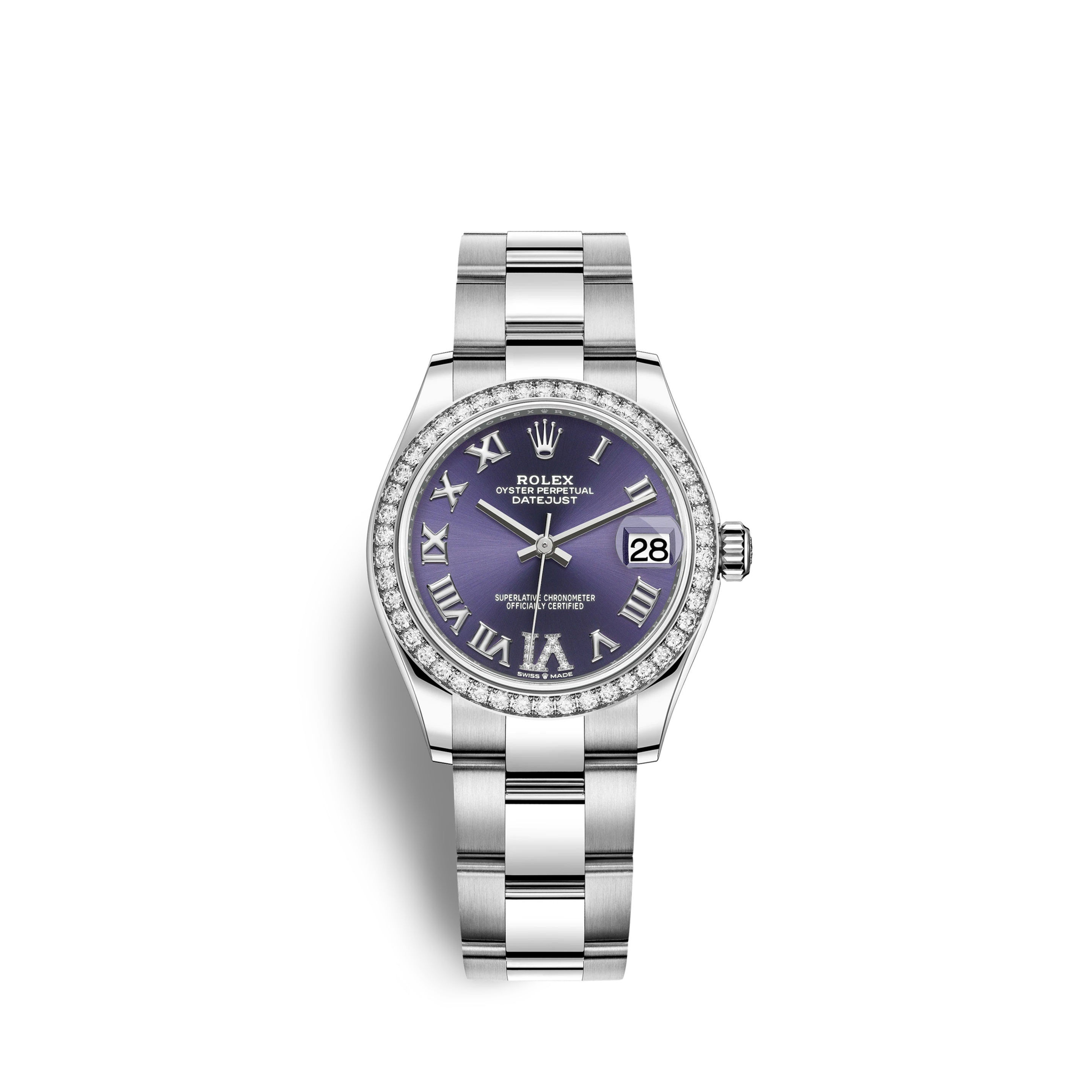 Rolex Datejust 31, Oystersteel, 18kt White Gold and diamonds Ref# 278384RBR-0029