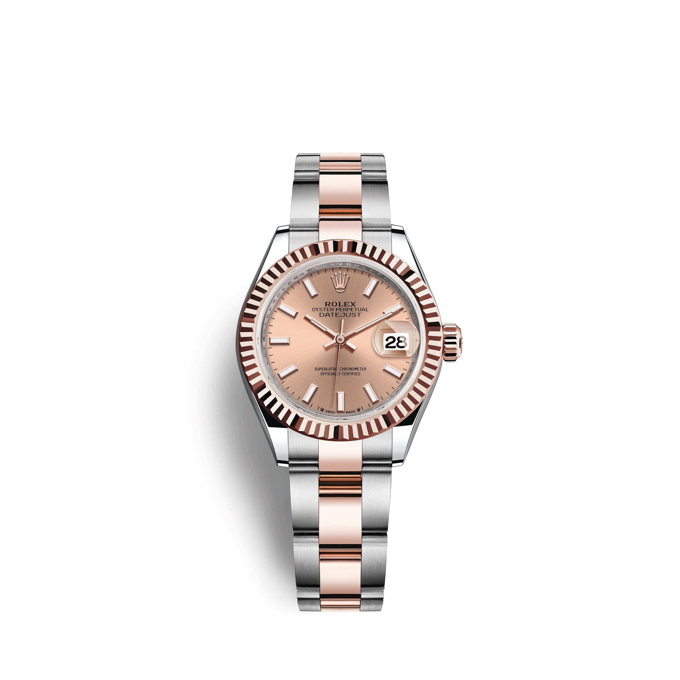 Rolex Lady-Datejust 28, Oystersteel and 18k Everose Gold Ref# 279171-0024