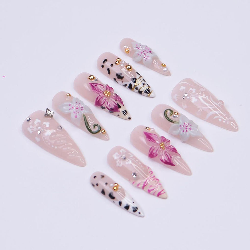 Thumbnail: press on nails, custom press on nails, fake nails, Nails Art