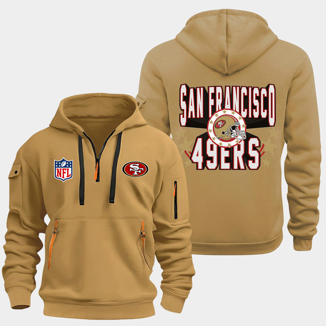 San Francisco 49ers Gold Quarter Zip Hoodie