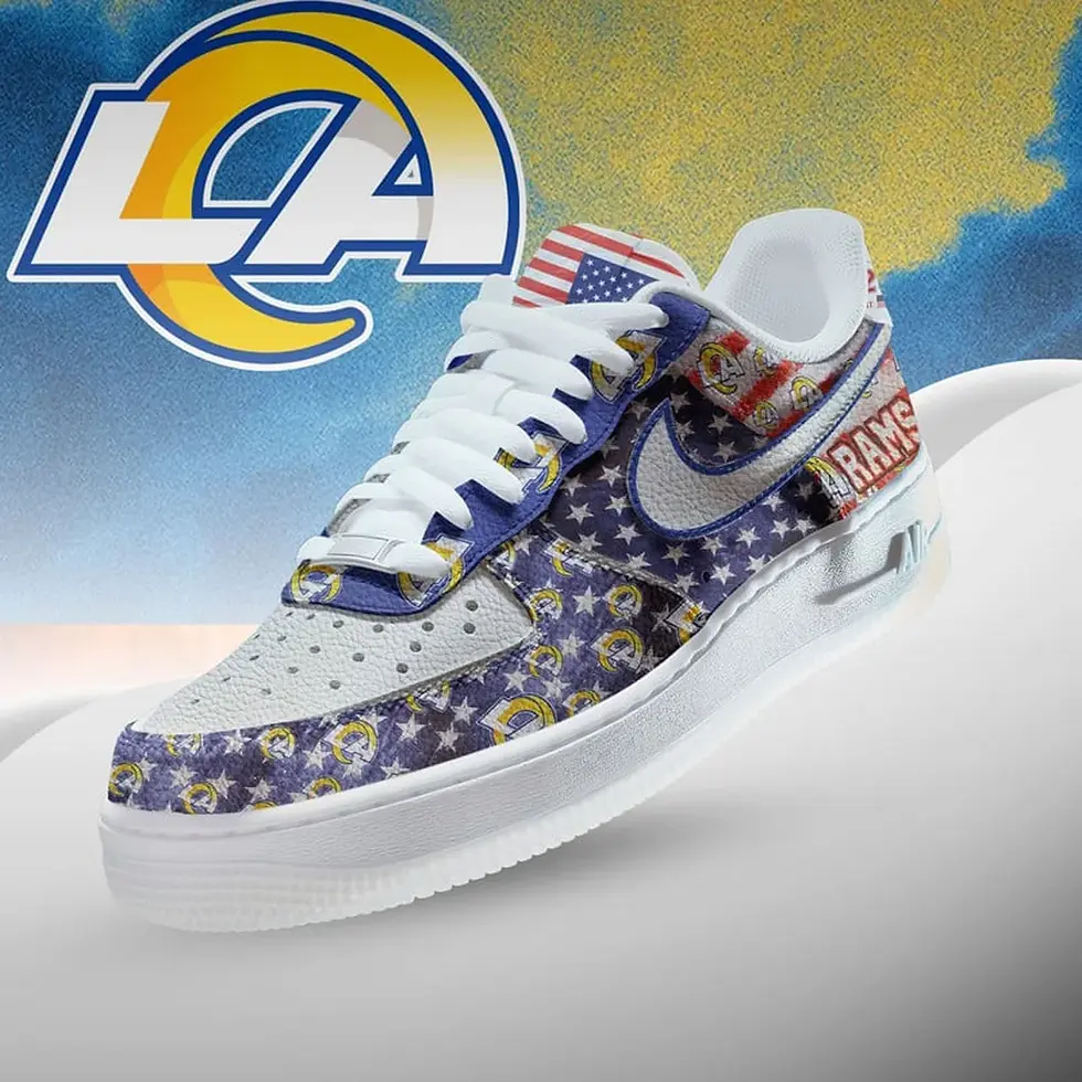 Thumbnail: Los Angeles Rams Premium NFL 250 Years Of America Custom Air Force 1 Sneakers