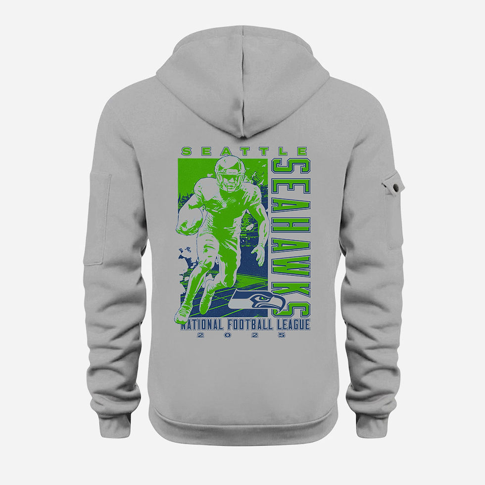Thumbnail: Seattle Seahawks Grey Quarter Zip Hoodie