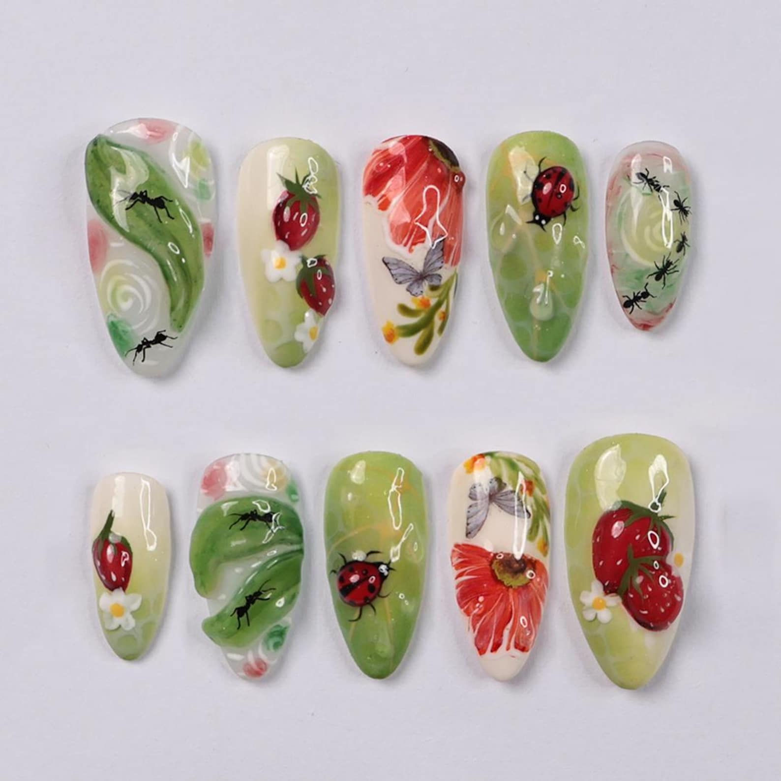 press on nails, custom nails, fake nails, Nails Art