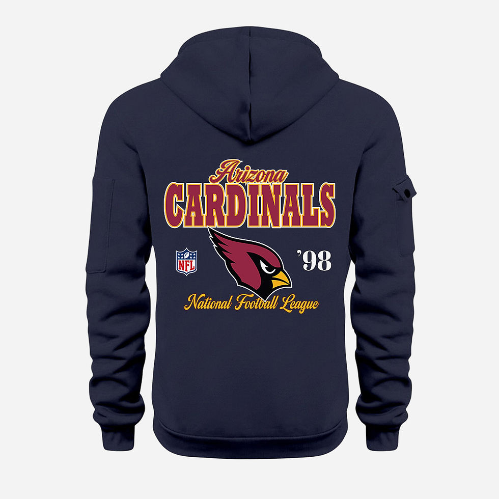 Thumbnail: Arizona Cardinals Navy Quarter Zip Hoodie