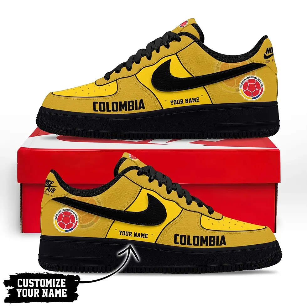 Thumbnail: Colombia Premium WC26 Soccer Fan Custom Air Force 1 - Air Jordan 1 Shoes Sneaker
