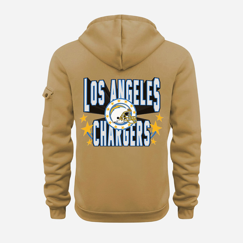 Thumbnail: Los Angeles Chargers Gold Quarter Zip Hoodie