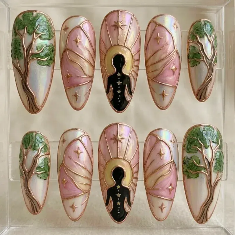 press on nails, custom press on nails, fake nails, Nails Art