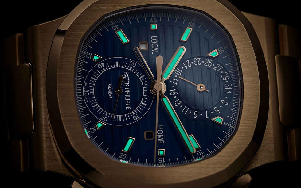 Thumbnail: Patek Philippe Nautilus Travel Time Chronograph, Rose Gold Ref# 5990/1R-001