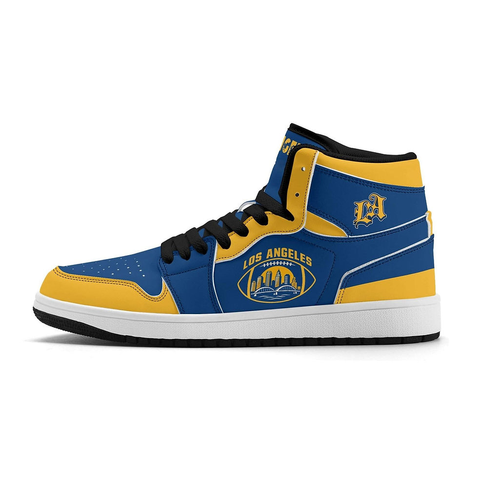 Thumbnail: Los Angeles Football Team Shoes for Men & Women Team Themed Basketball Sport Sho