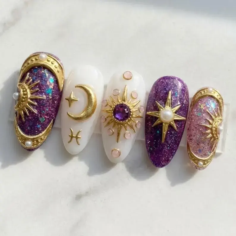 press on nails, custom press on nails, fake nails, Nails Art