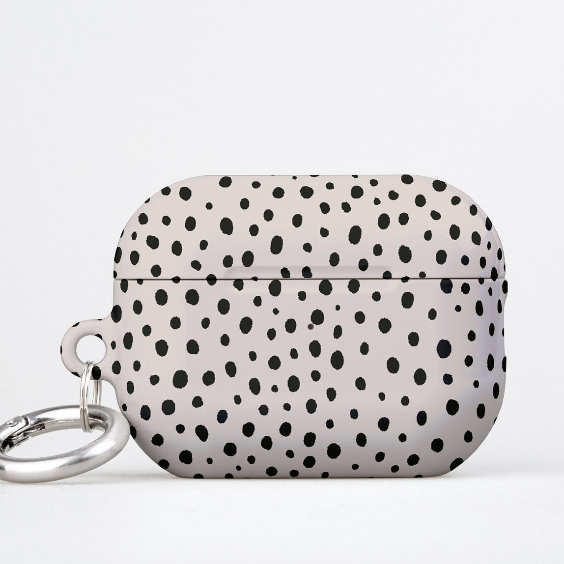 Beige and Black Spotted AirPod Case Beige Aesthetic AirPod Pro Case with Dalmati
