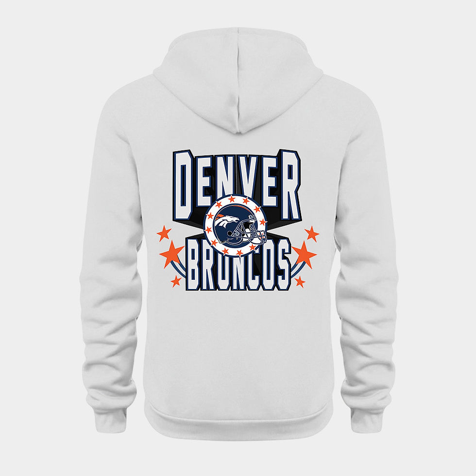 Thumbnail: Denver Broncos White Quarter Zip Hoodie