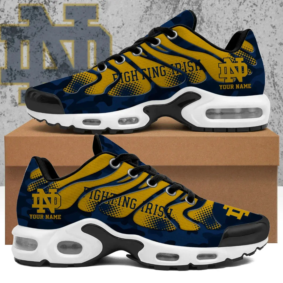 Notre Dame Fighting Irish Custom Air-Style Sneakers V.3