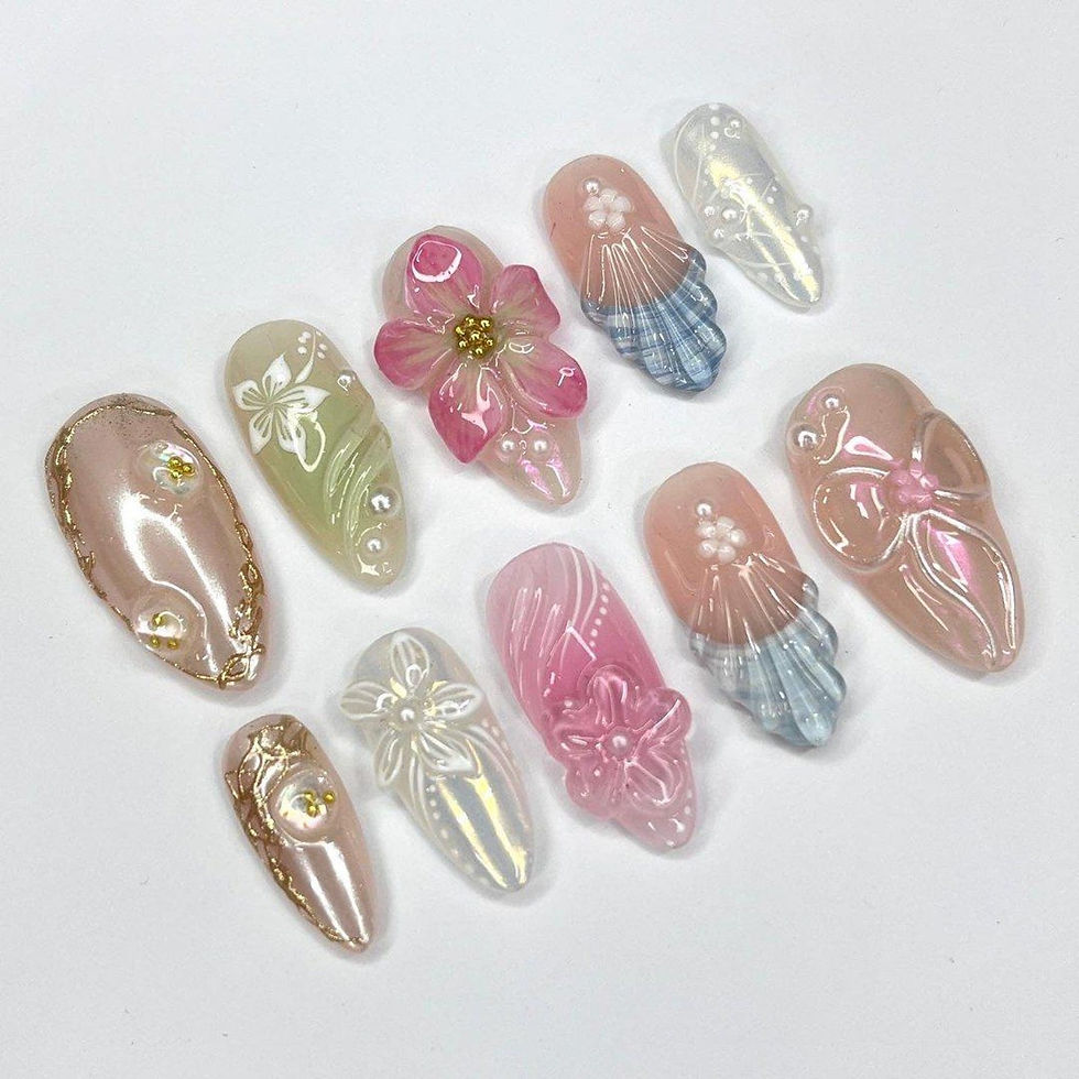 Thumbnail: press on nails, custom press on nails, fake nails, Nails Art