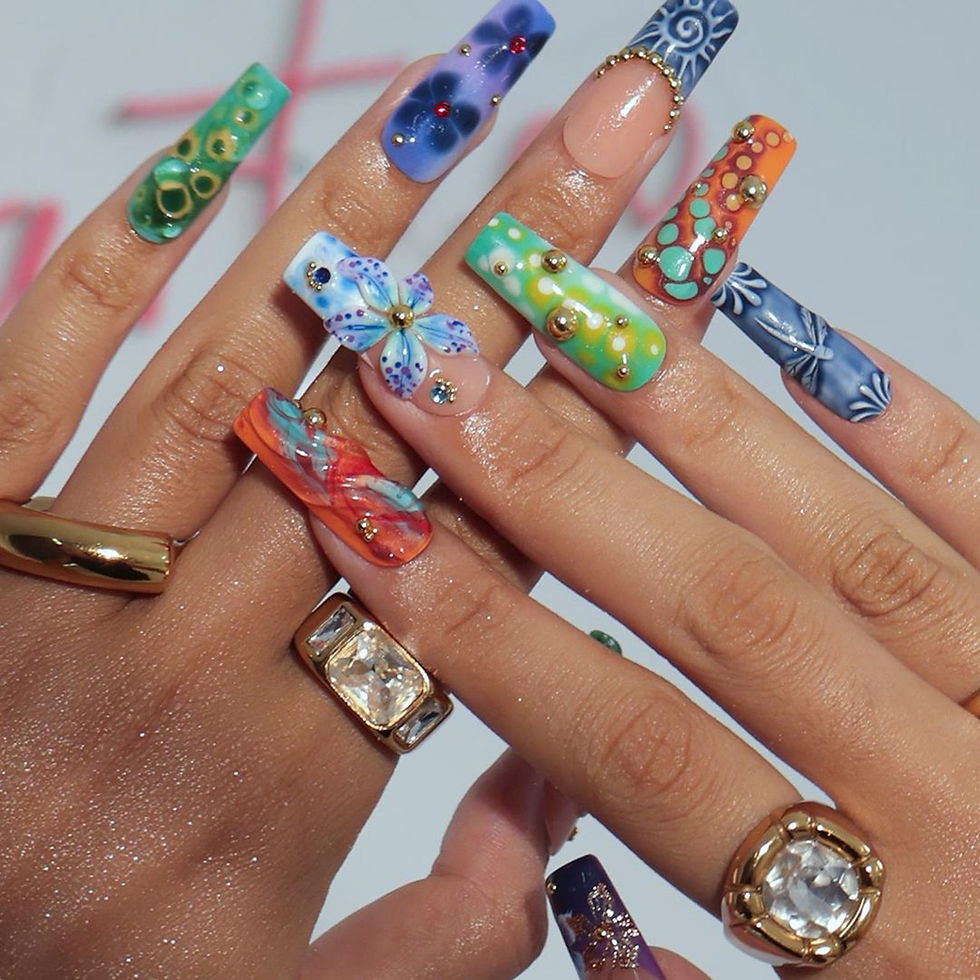 Thumbnail: press on nails, custom press on nails, fake nails, Nails Art