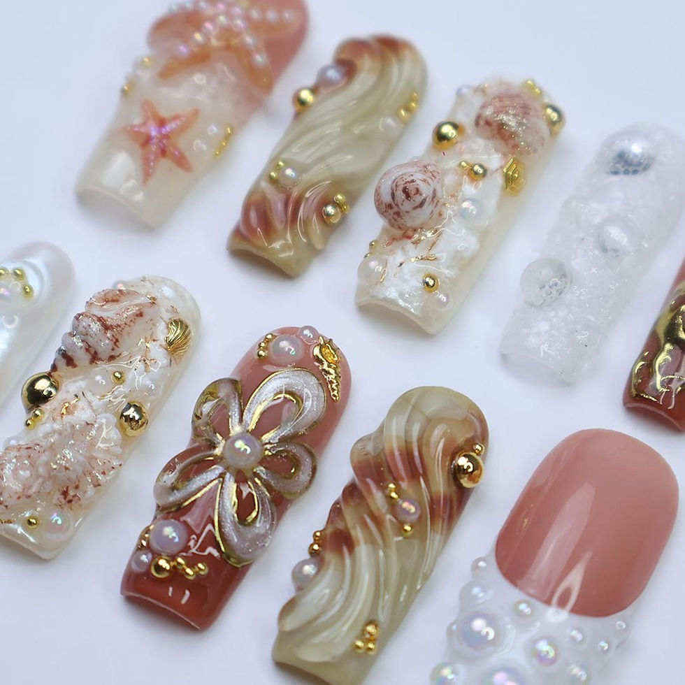 Thumbnail: press on nails, custom press on nails, fake nails, Nails Art