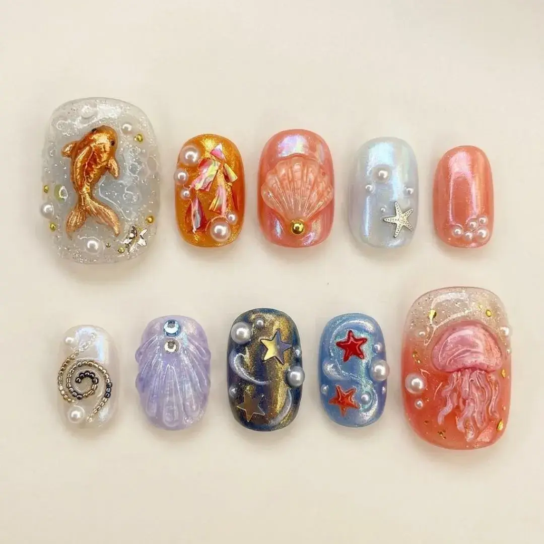 press on nails, custom press on nails, fake nails, Nails Art