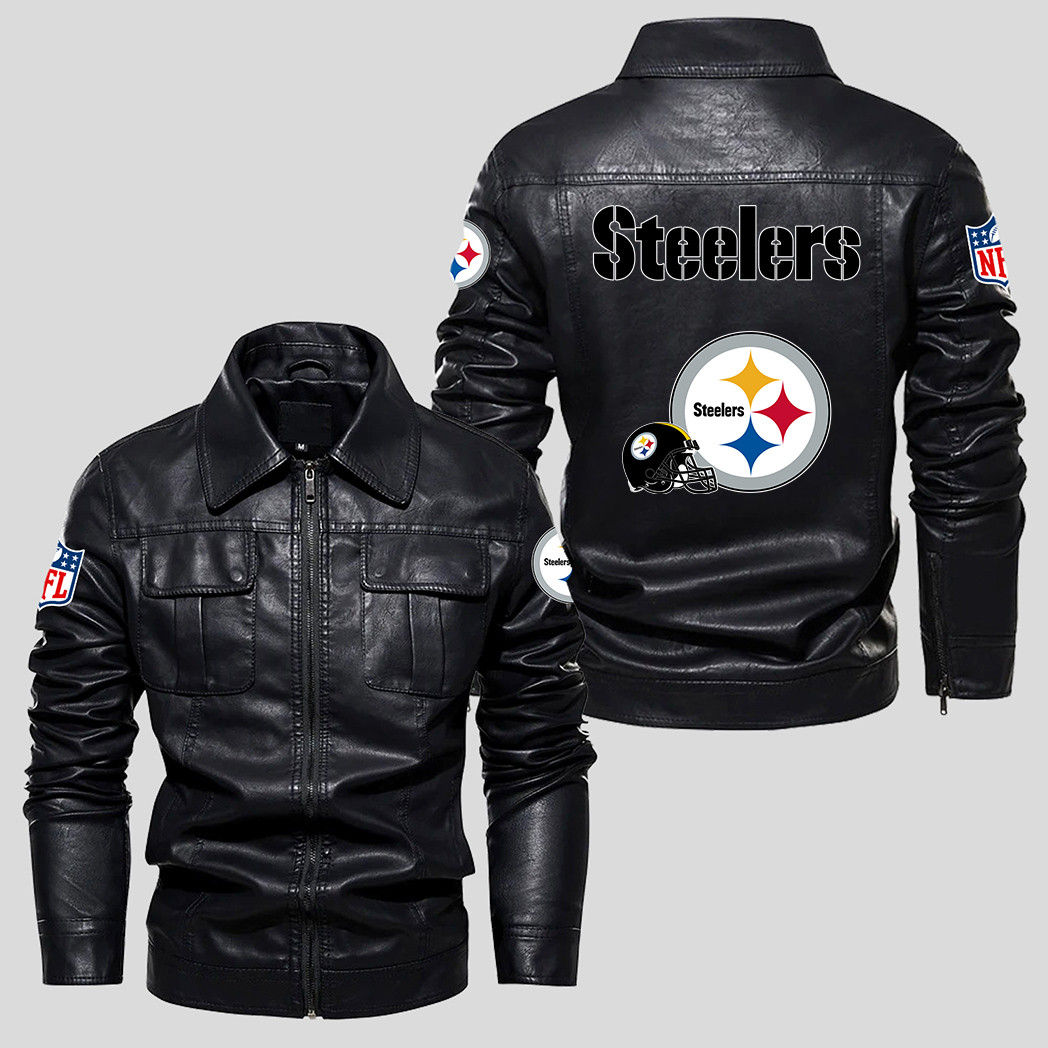 Pittsburgh Steelers NFL Team Logo Pride Helmet Wordmark Black 2D Motorcycle Leat