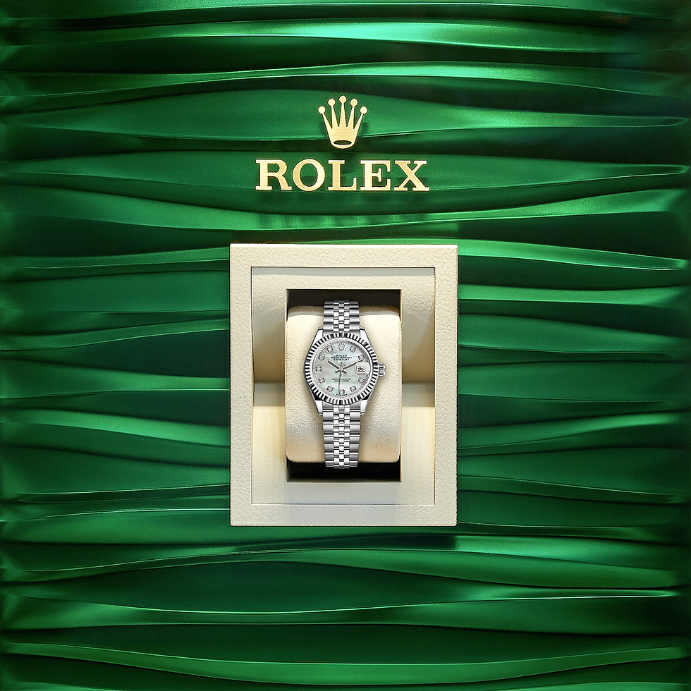 Thumbnail: Rolex Lady-Datejust 28, Oystersteel and 18k White Gold Ref# 279174-0009