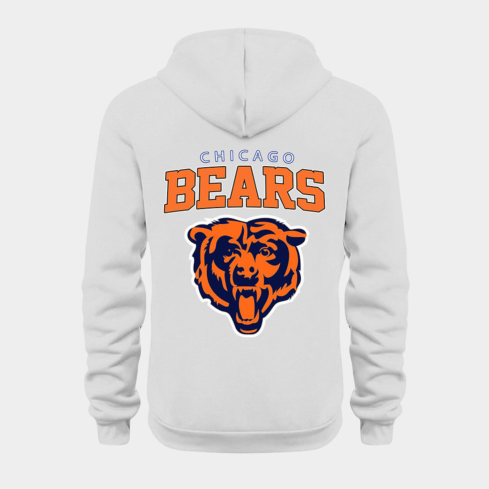 Thumbnail: Chicago Bears White Quarter Zip Hoodie