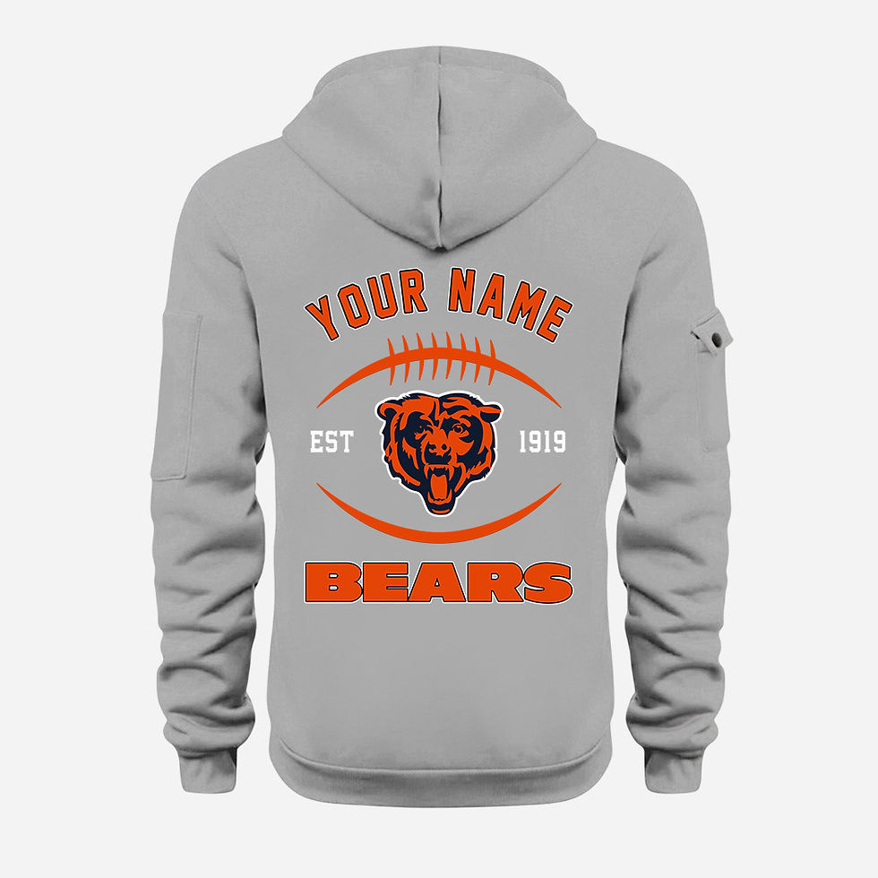 Thumbnail: Chicago Bears Grey Quarter Zip Hoodie