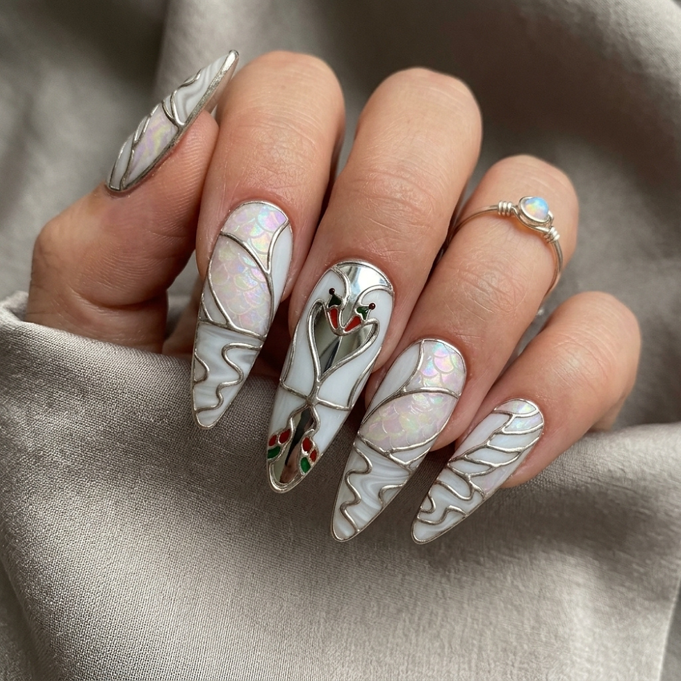 Thumbnail: press on nails, custom press on nails, fake nails, Nails Art