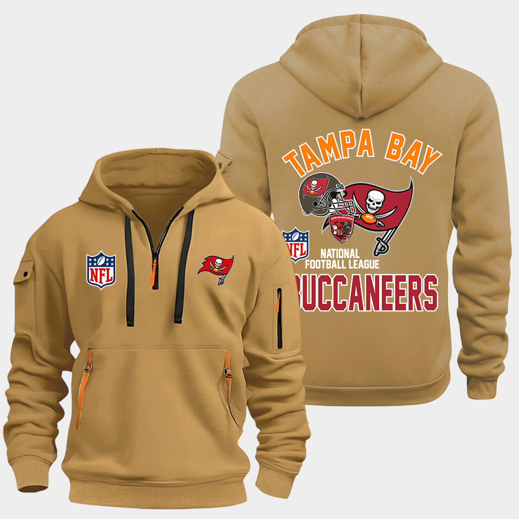 Tampa Bay Buccaneers Gold Quarter Zip Hoodie