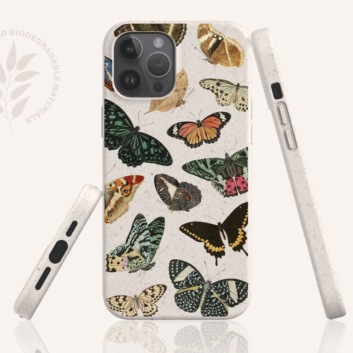 Butterfly iPhone 14 Case Biodegradable Phone Case Eco Friendly iPhone 13 Case Ba
