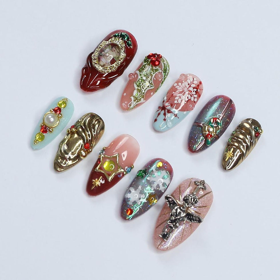 Thumbnail: press on nails, custom press on nails, fake nails, Nails Art