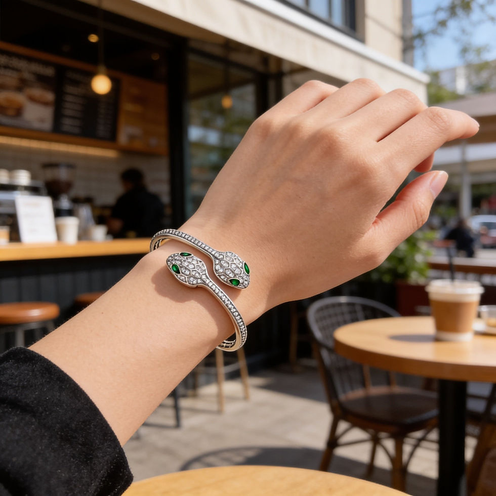 Thumbnail: Serpenti Seduttori Twin Snake Cuff Bracelet