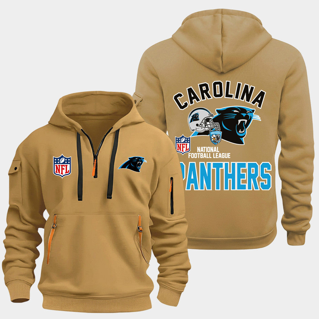 Carolina Panthers Gold Quarter Zip Hoodie