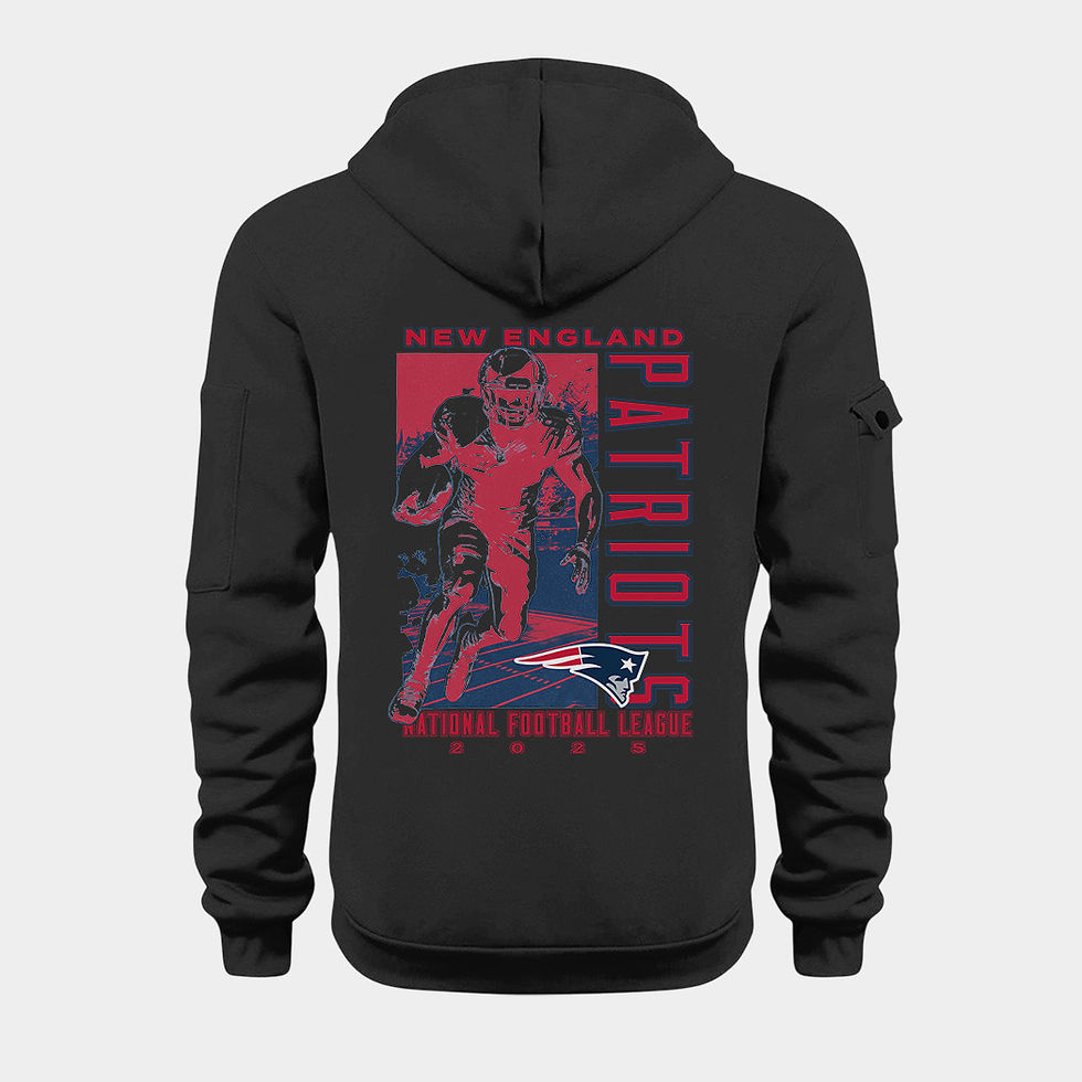 Thumbnail: New England Patriots Black Quarter Zip Hoodie