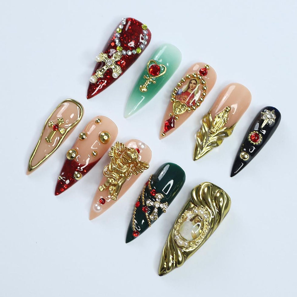 Thumbnail: press on nails, custom press on nails, fake nails, Nails Art