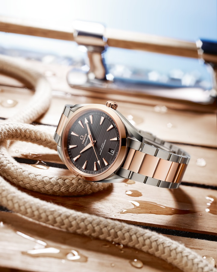 Thumbnail: Omega Seamaster Aqua Terra 150M, steel Sedna™ gold Ref# 220.20.41.21.06.001