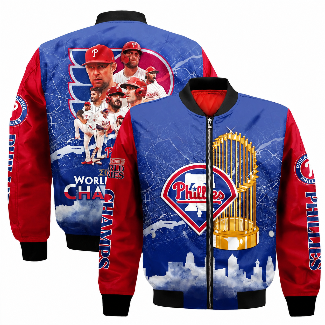 Philadelphia Phillies Major League Baseball AOP Bomber Jacket
