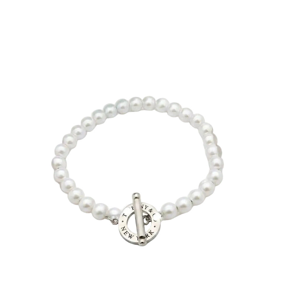 Tag Beads Toggle Clasp Bracelet