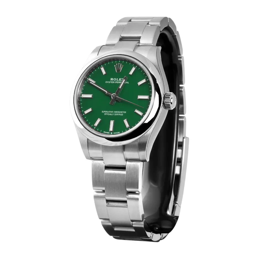 Thumbnail: Rolex Oyster Perpetual 31 277200 Green Dial Steel Watch