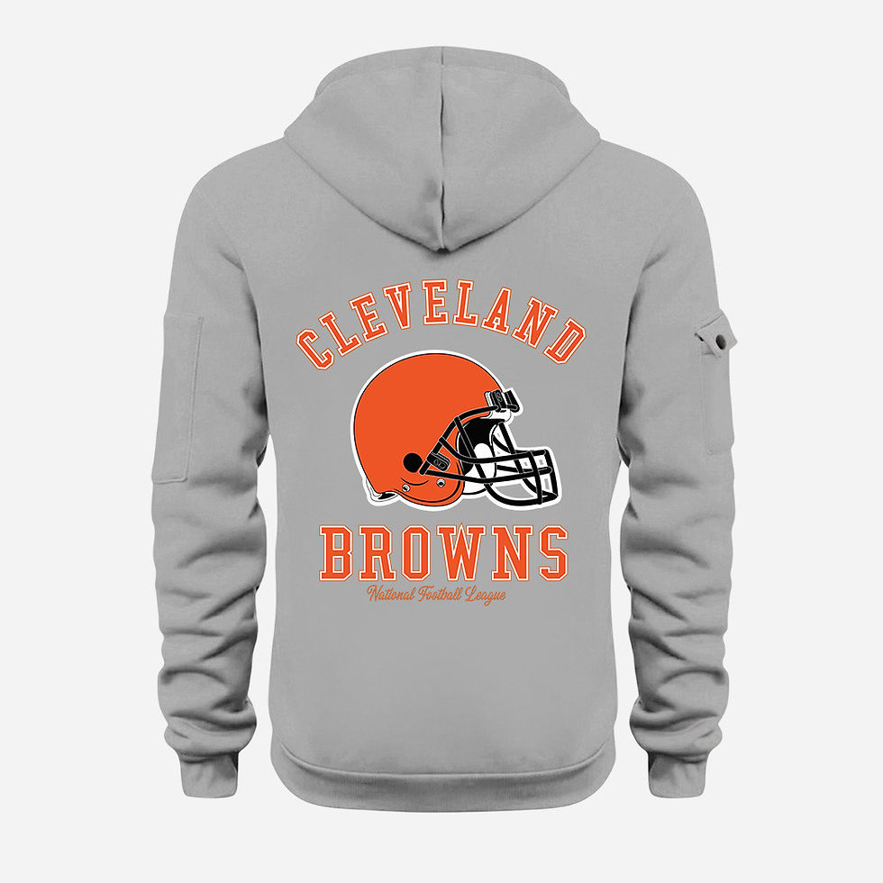 Thumbnail: Cleveland Browns Grey Quarter Zip Hoodie