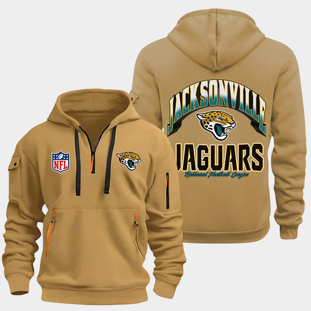 Jacksonville Jaguars Gold Quarter Zip Hoodie