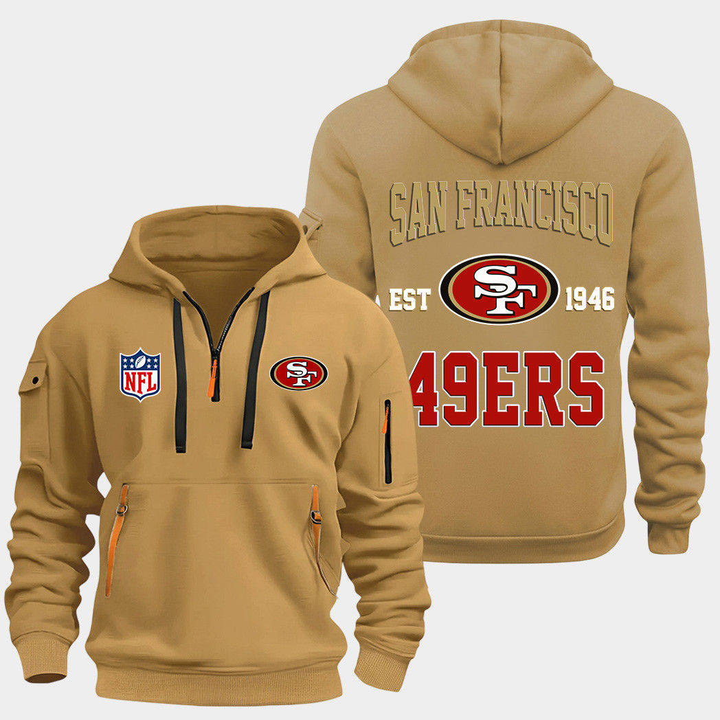 San Francisco 49ers Gold Quarter Zip Hoodie