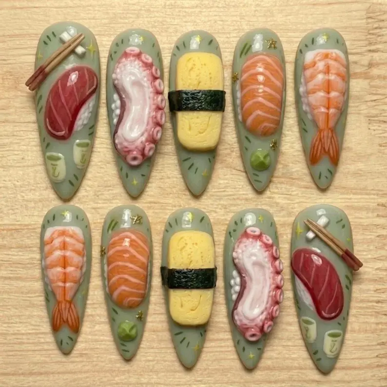 press on nails, custom press on nails, fake nails, Nails Art
