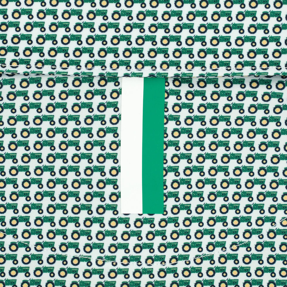 Thumbnail: Rhoback The Tractor Short Sleeve Performance Polo - White/Kelly Green