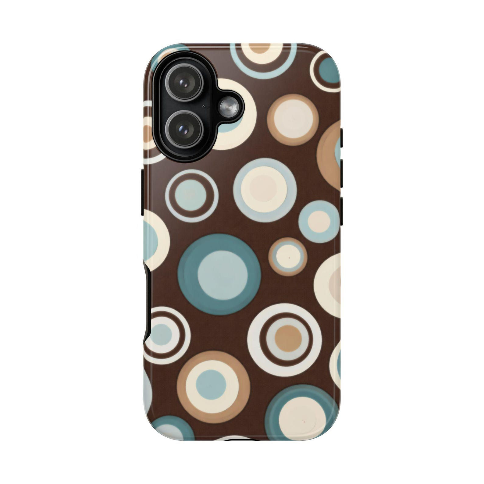 2000s Nostalgia Phone Case, Y2K Childhood Pattern Circles iPhone 17/16/15/14 Cas