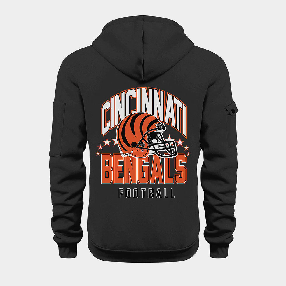 Thumbnail: Cincinnati Bengals Black Quarter Zip Hoodie