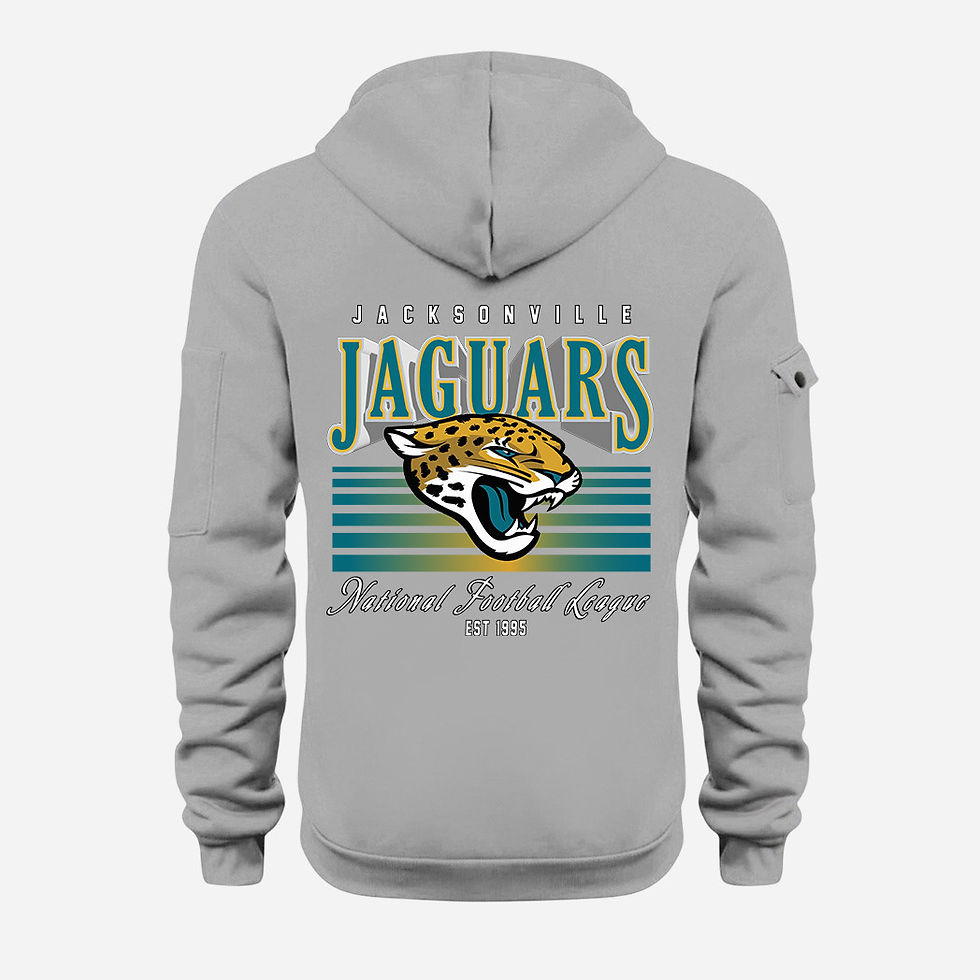 Thumbnail: Jacksonville Jaguars Grey Quarter Zip Hoodie