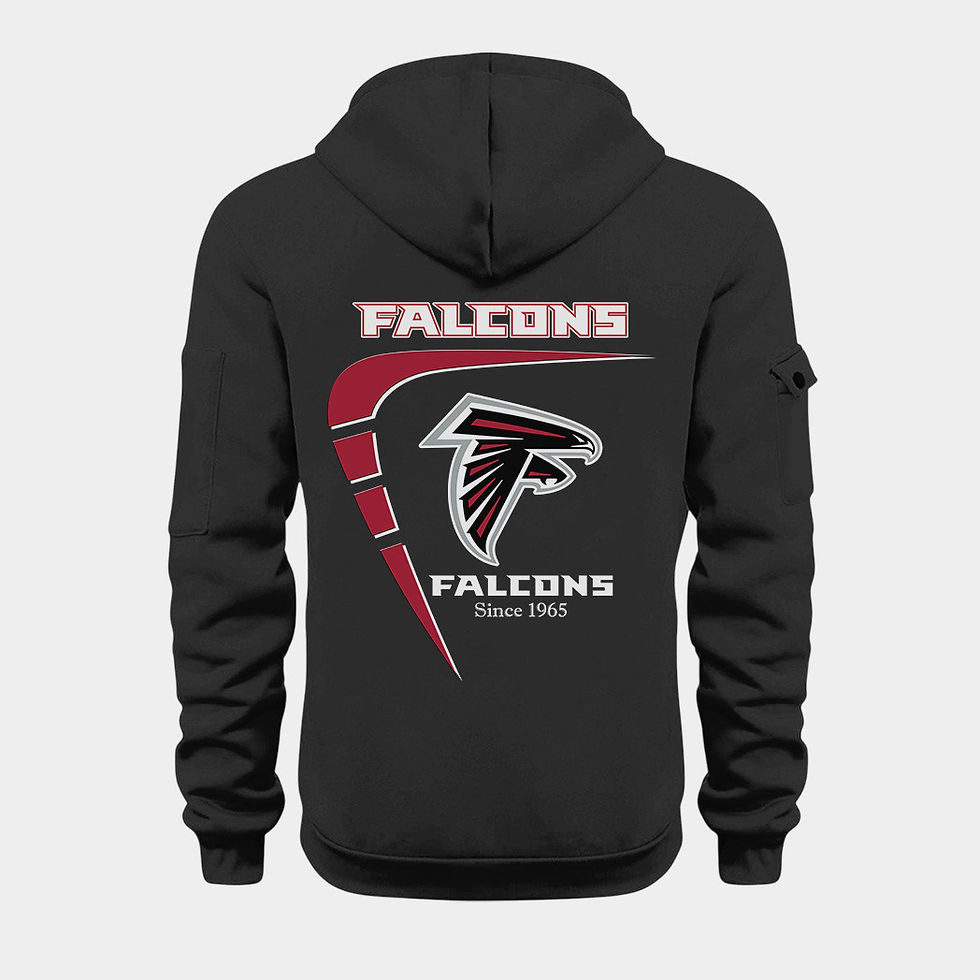 Thumbnail: Atlanta Falcons Black Quarter Zip Hoodie