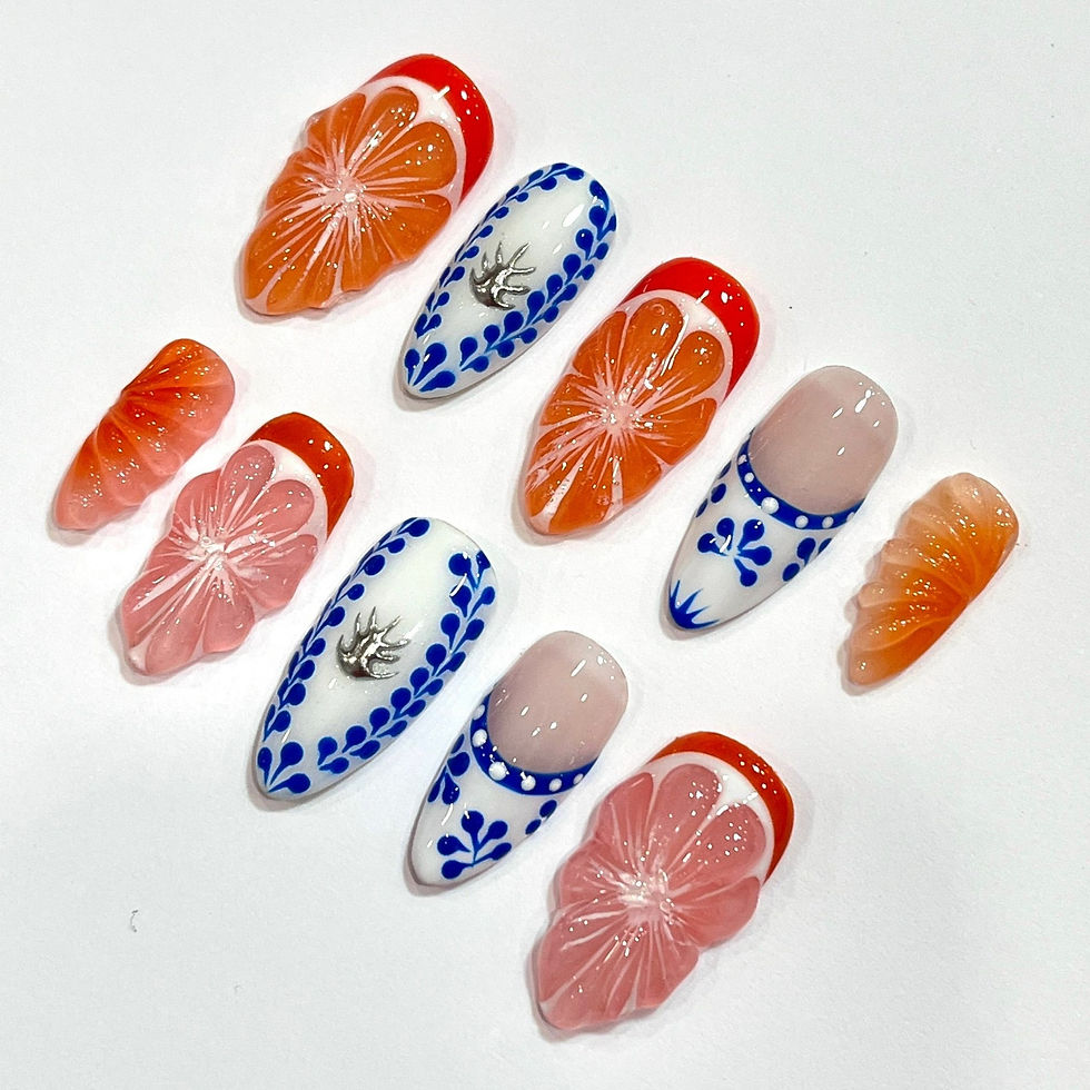 Thumbnail: press on nails, custom press on nails, fake nails, Nails Art