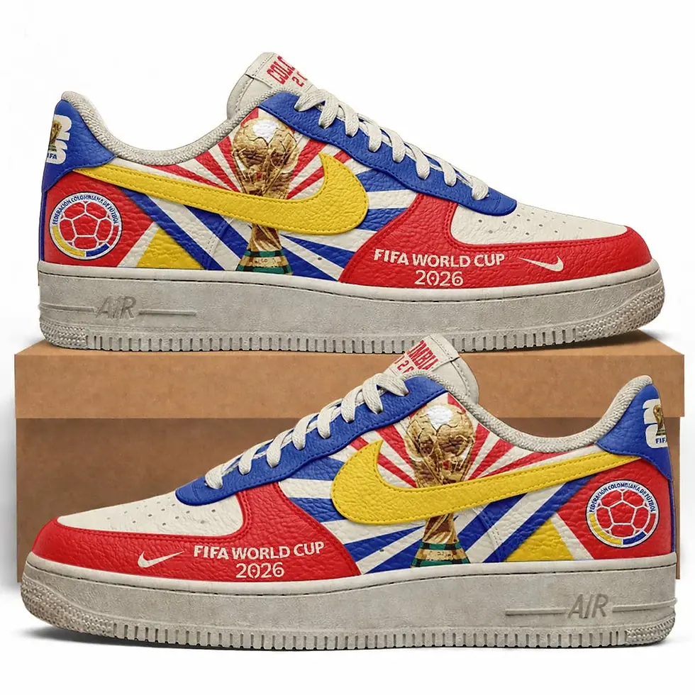 Thumbnail: Colombia Premium WC26 Vintage Custom Air Force 1 - Air Jordan 1 Shoes Sneaker